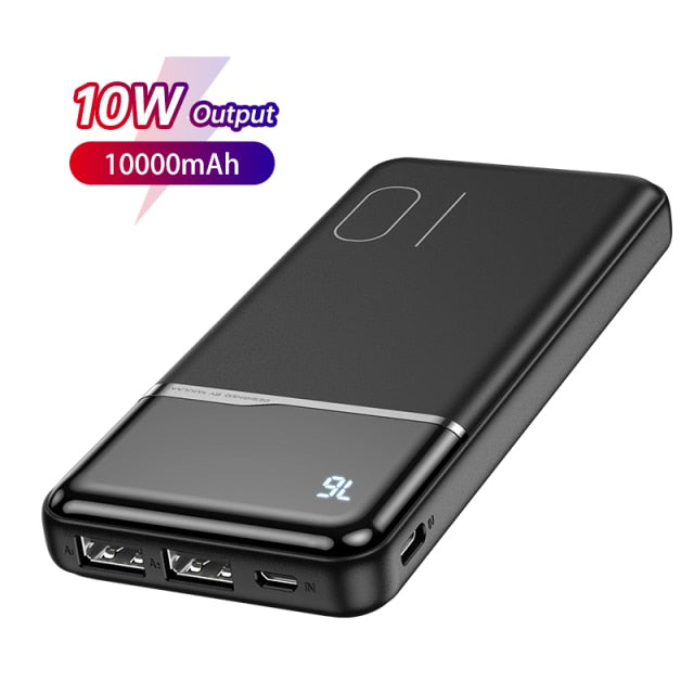 KUULAA Power Bank 10000mAh Portable Charging PowerBank 10000 mAh USB PoverBank External Battery Charger For Xiaomi Mi 9 8 iPhone