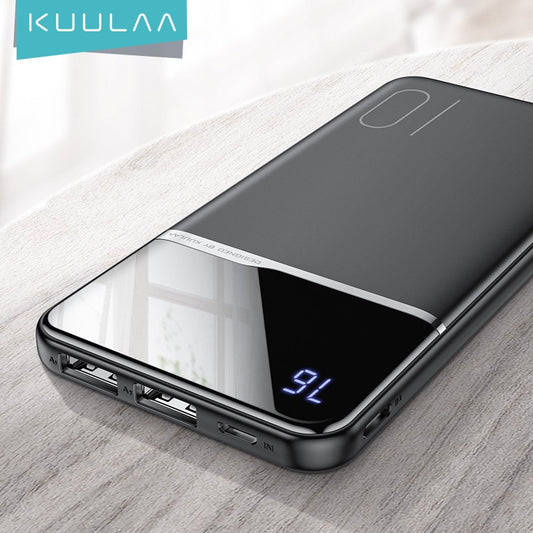 KUULAA Power Bank 10000mAh Portable Charging PowerBank 10000 mAh USB PoverBank External Battery Charger For Xiaomi Mi 9 8 iPhone